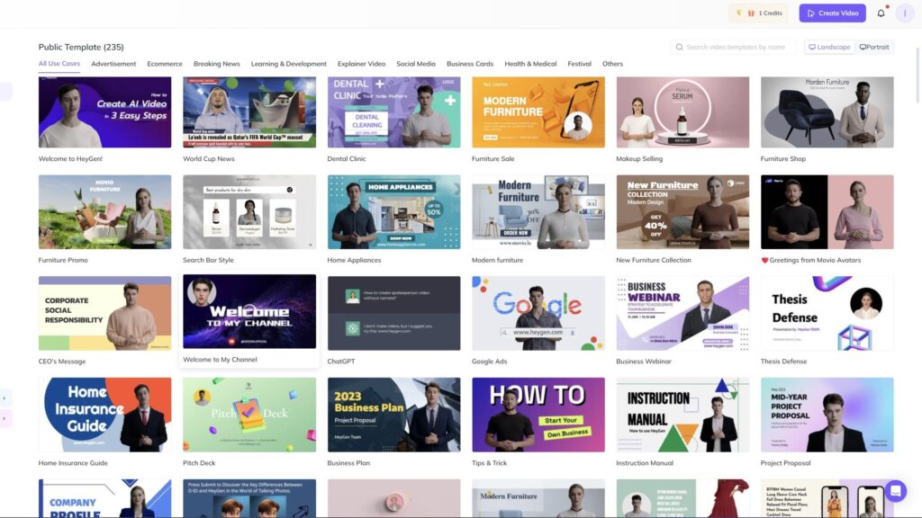 Here's what HeyGen Templates look like