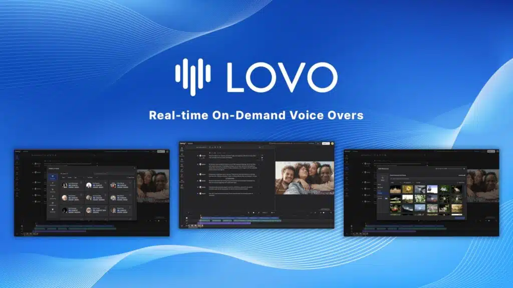 Lovo AI banner, LOVO is one of the best voice generators powered by AI