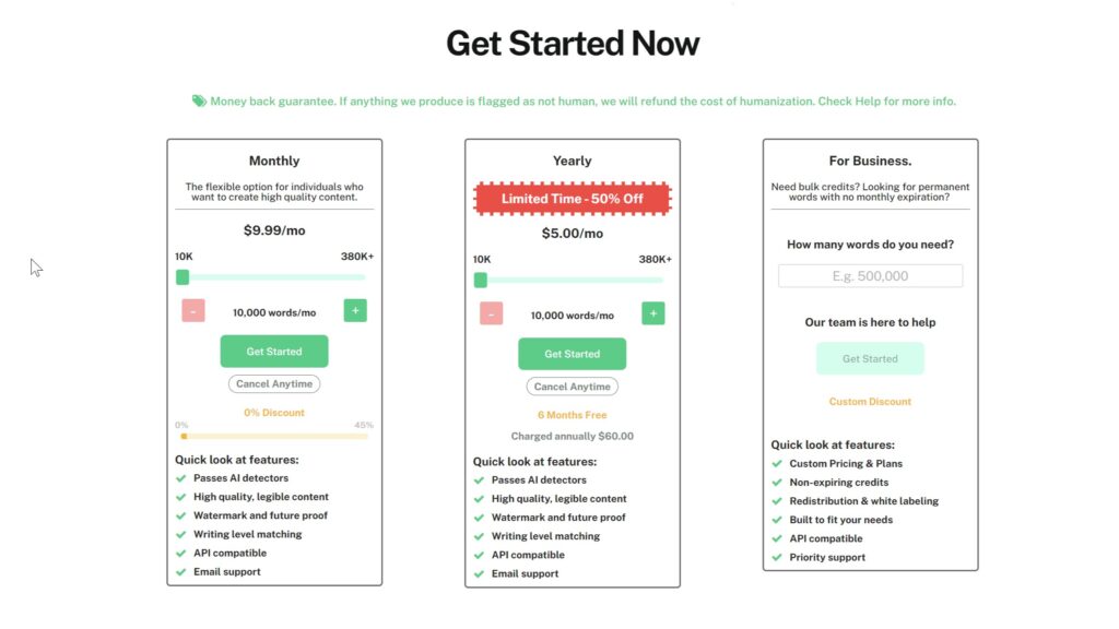 Undetectable AI Pricing - it's a tool that can help you bypass AI detection